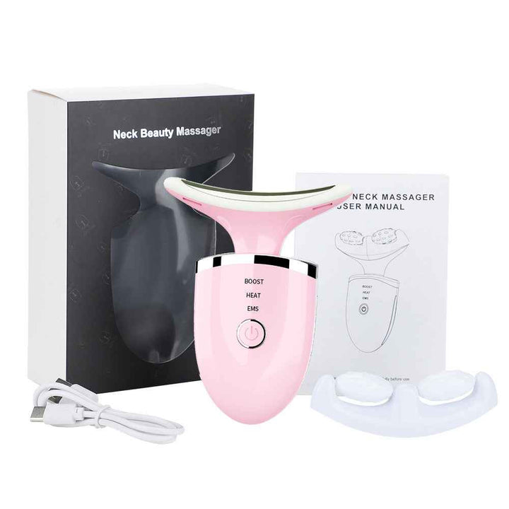 EMS Neck & Face Massager with LED & Microcurrent Therapy