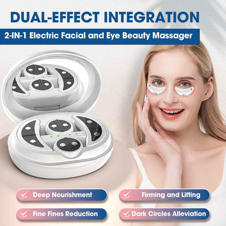 2-in-1 Eye & Face Massager with Red Light & Microcurrent