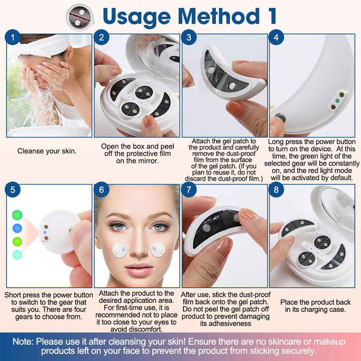 2-in-1 Eye & Face Massager with Red Light & Microcurrent