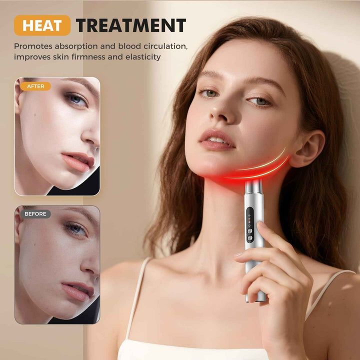 4 in 1 Eye Depuffing Massager Beauty Wand with Cold and Heat Facial Therapy