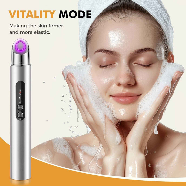 4 in 1 Eye Depuffing Massager Beauty Wand with Cold and Heat Facial Therapy