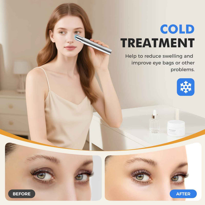 4 in 1 Eye Depuffing Massager Beauty Wand with Cold and Heat Facial Therapy