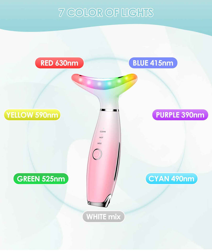 7-Color Neck & Face Beauty Massager for Home Skincare