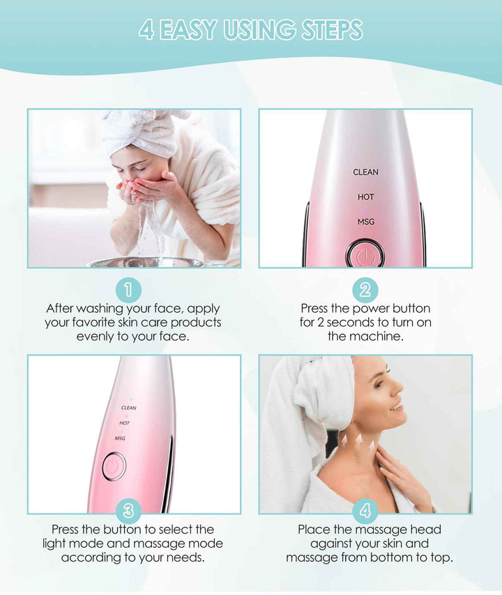 7-Color Neck & Face Beauty Massager for Home Skincare
