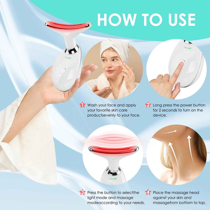7-Color RF LED Skin Tightening Tool for Face and Neck