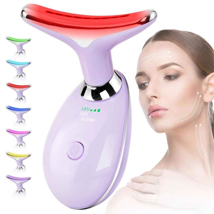 7-Color RF LED Skin Tightening Tool for Face and Neck