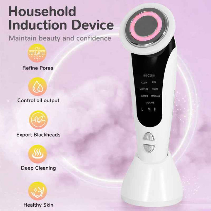 7-in-1 LED Facial Massager – Cleansing, Lifting & Skin Rejuvenation Tool
