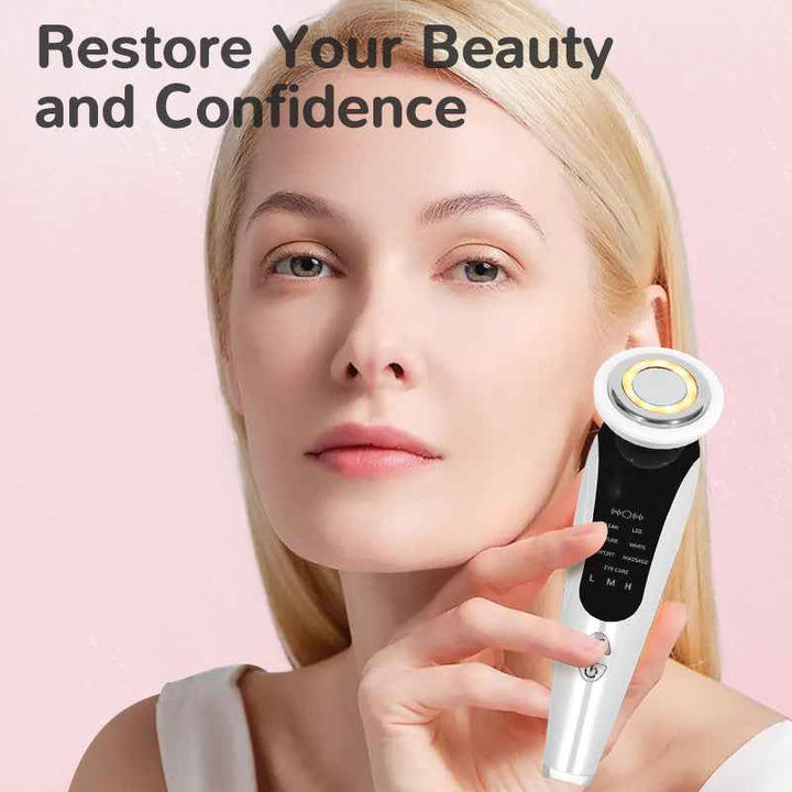 7-in-1 LED Facial Massager – Cleansing, Lifting & Skin Rejuvenation Tool