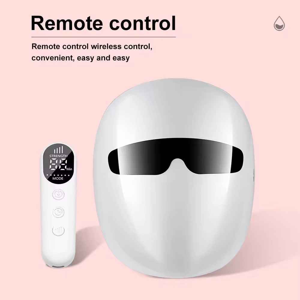7-in-1 LED light therapy spa facial mask for skin rejuvenation used at home