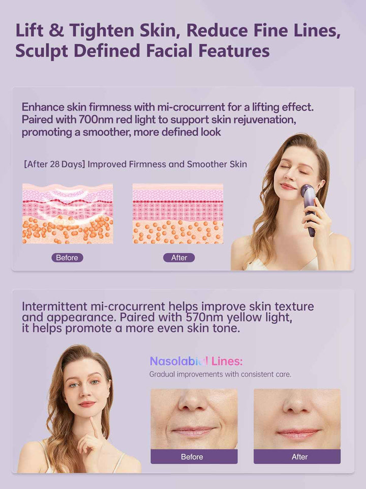 Beauty Wand for Eye, Face & Neck Lift & Firm with Light & EMS