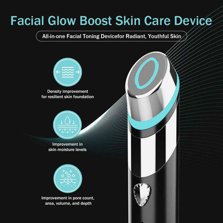 Blue Light Facial Device – EMS Microcurrent & Pore Tightening Tool