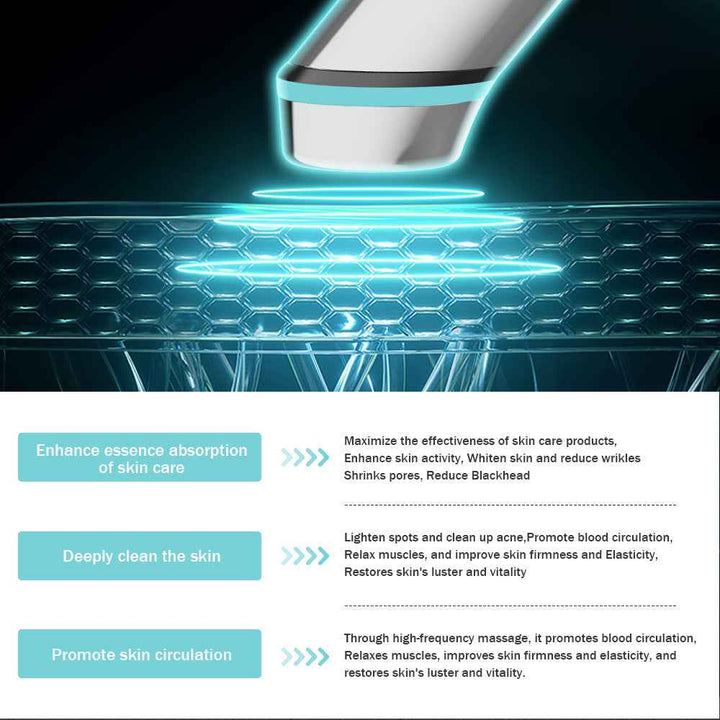 Blue Light Facial Device – EMS Microcurrent & Pore Tightening Tool