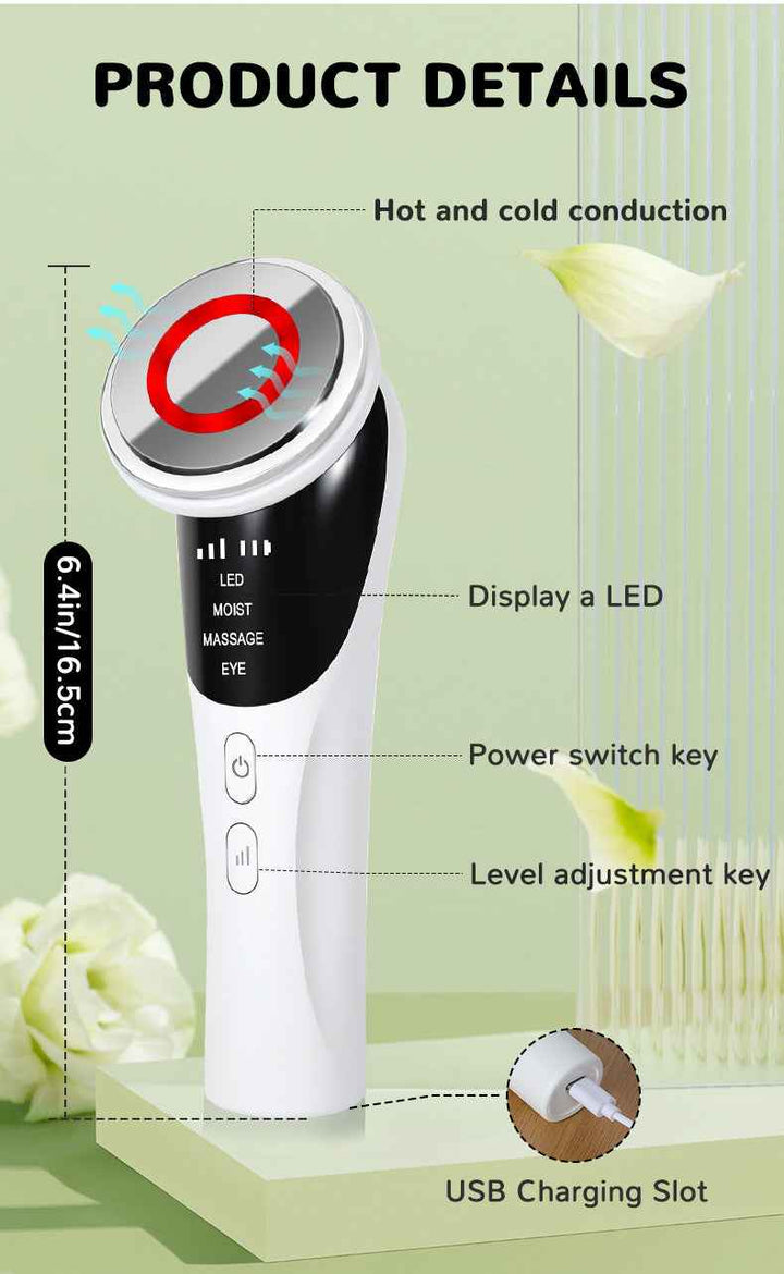 Cold Photon Beauty Instrument – 4-in-1 LED Light Therapy & Facial Cleansing Wand