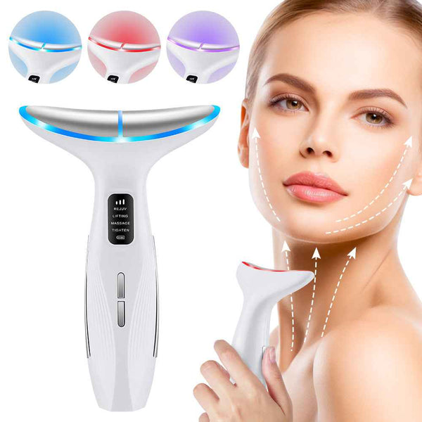 EMS Microcurrent LED Neck Massager with Heat Therapy