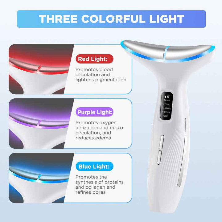 EMS Microcurrent LED Neck Massager with Heat Therapy