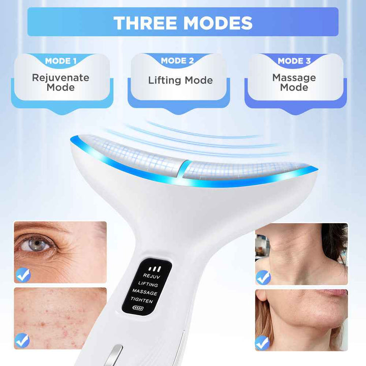 EMS Microcurrent LED Neck Massager with Heat Therapy