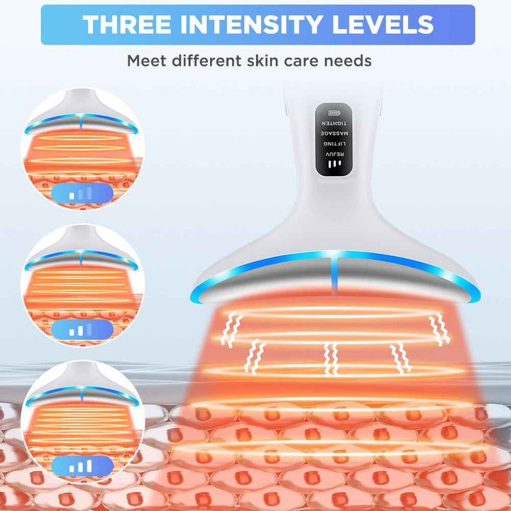 EMS Microcurrent LED Neck Massager with Heat Therapy