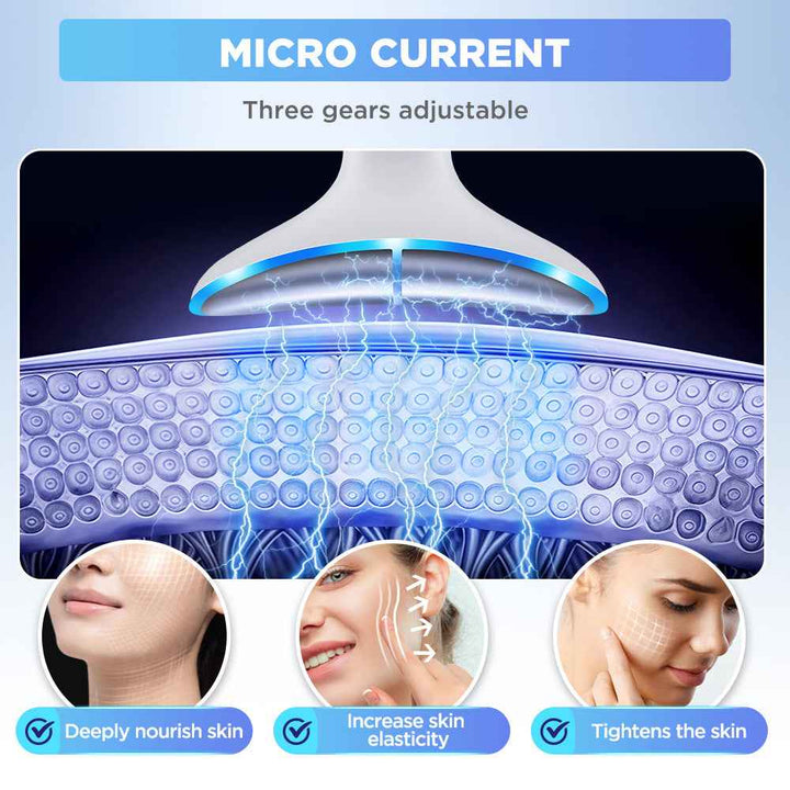 EMS Microcurrent LED Neck Massager with Heat Therapy