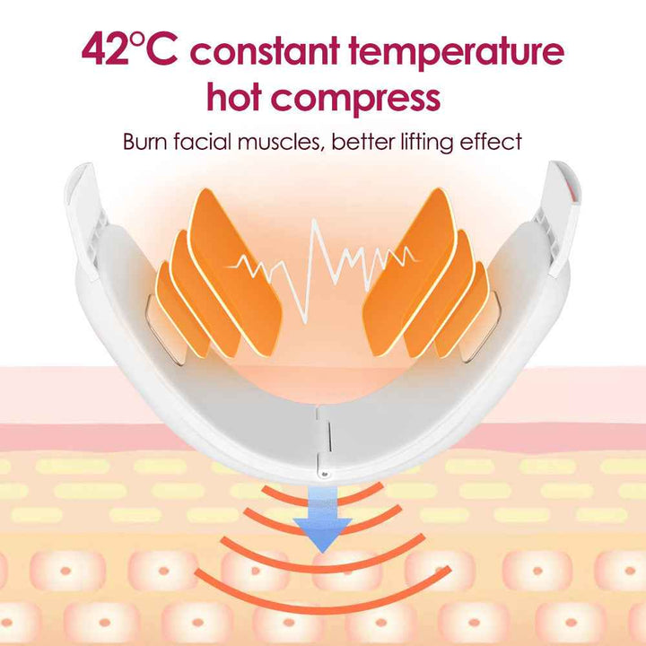EMS Microcurrent V-Face Massager with Heat and LED Light