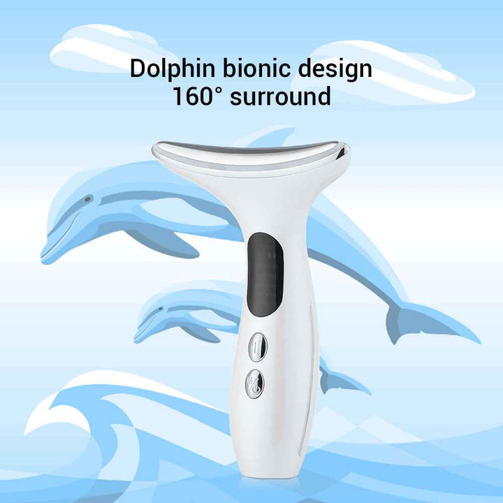 EMS Neck and Face Massager with Heat, LED and Sonic Vibration