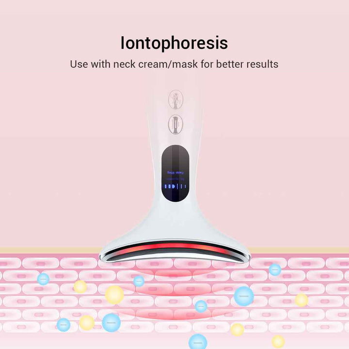 EMS Neck and Face Massager with Heat, LED and Sonic Vibration