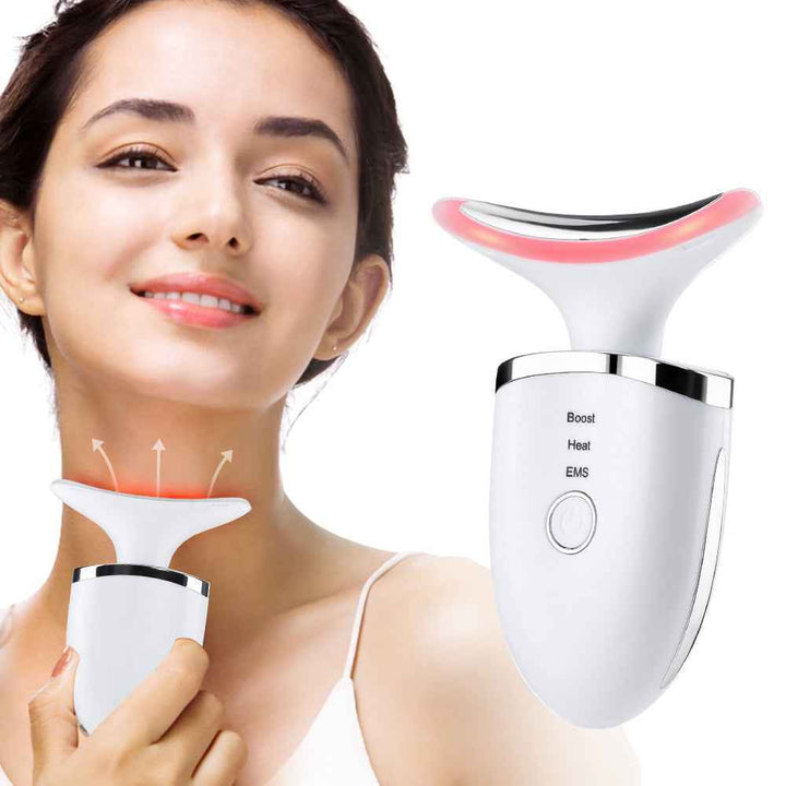 EMS Neck & Face Massager with LED & Microcurrent Therapy