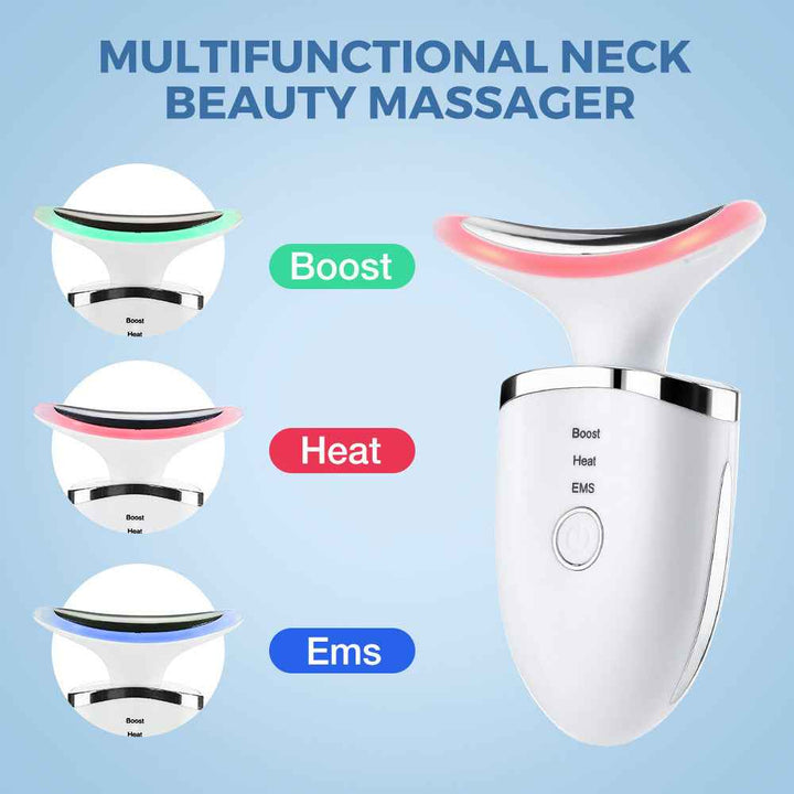 EMS Neck & Face Massager with LED & Microcurrent Therapy
