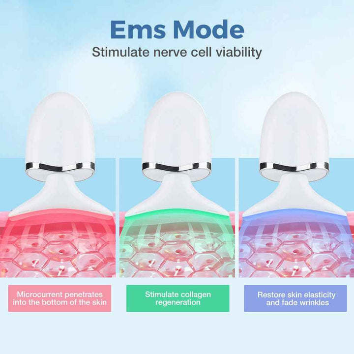 EMS Neck & Face Massager with LED & Microcurrent Therapy