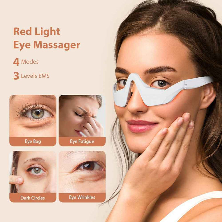 EMS Red Light Eye Massager for Dark Circles & Wrinkles