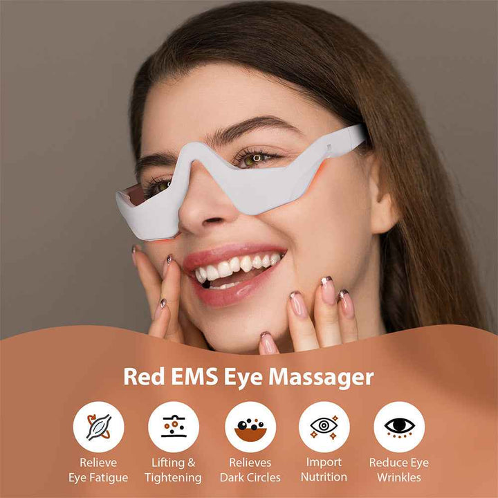 EMS Red Light Eye Massager for Dark Circles & Wrinkles