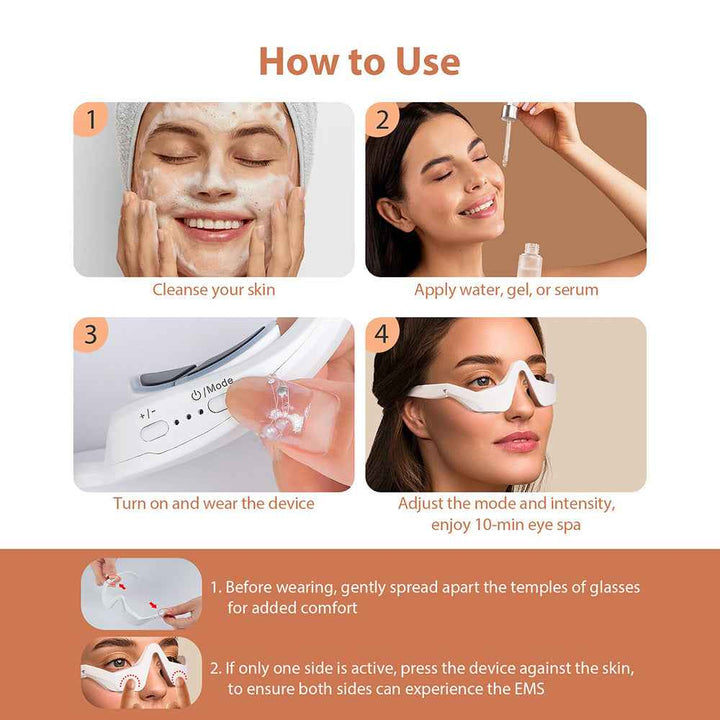 EMS Red Light Eye Massager for Dark Circles & Wrinkles