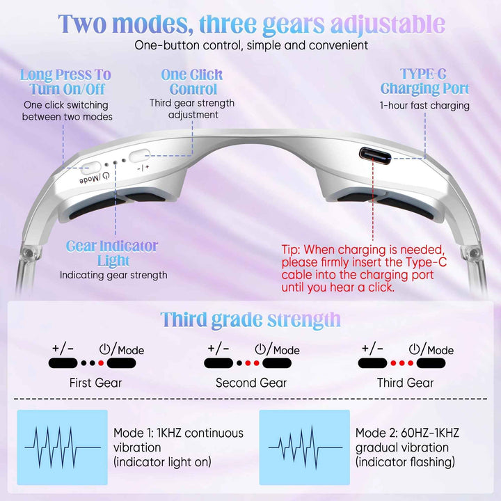 Eye Massager with Light Therapy – Relieves Bags, Fatigue and Circles