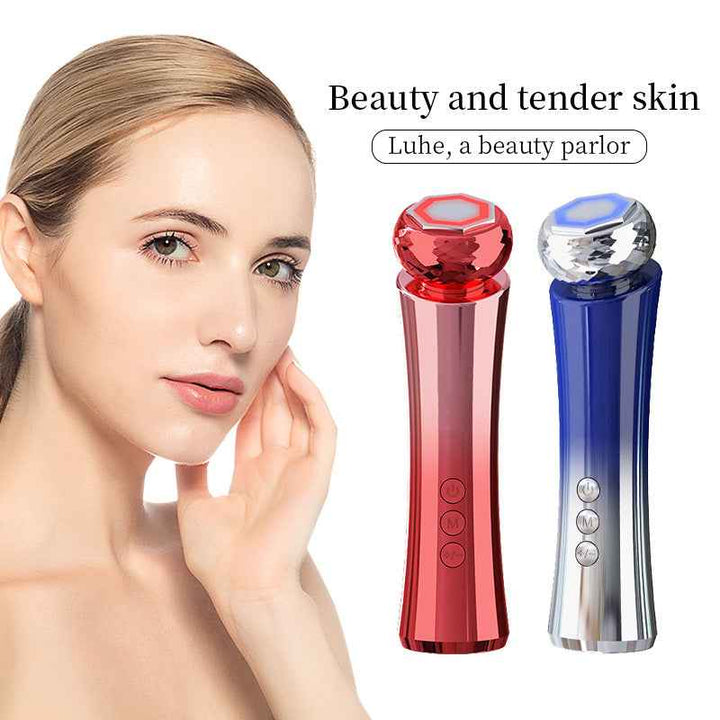 Hot and Cold EMS Face Lifting Device with RF and 3-Color LED Light