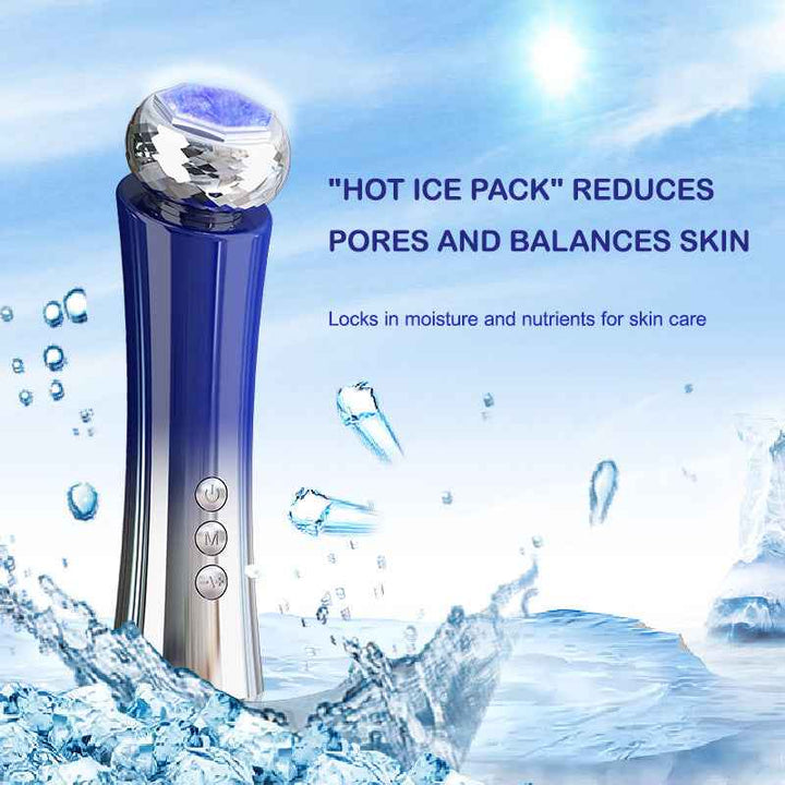 Hot and Cold EMS Face Lifting Device with RF and 3-Color LED Light
