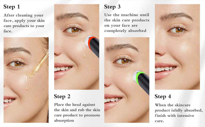 LED EMS Face and Eye Massager Anti-Aging Skin Rejuvenation Device
