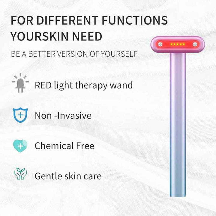 LED Facial & Eye Massager with EMS Microcurrent and Light Therapy