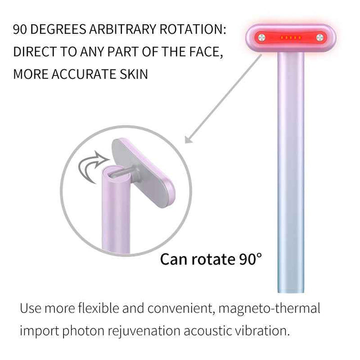 LED Facial & Eye Massager with EMS Microcurrent and Light Therapy