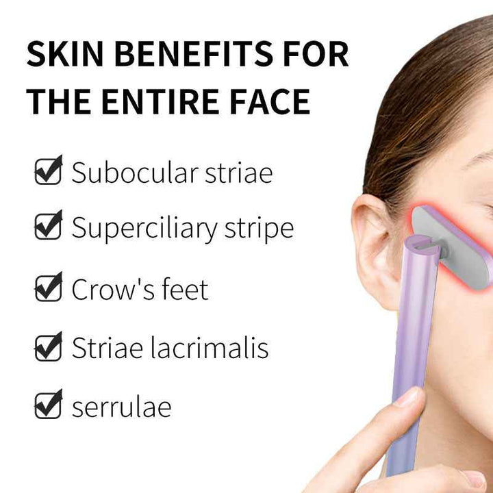 LED Facial & Eye Massager with EMS Microcurrent and Light Therapy
