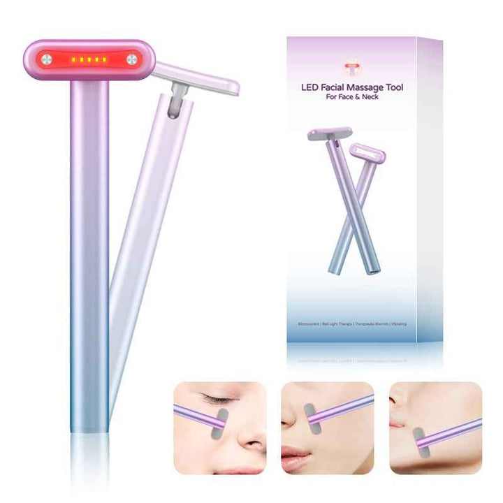 LED Facial & Eye Massager with EMS Microcurrent and Light Therapy