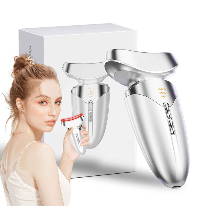 Hot & Cold Facial Neck Massager – Skin Tightening & Deep Cleansing