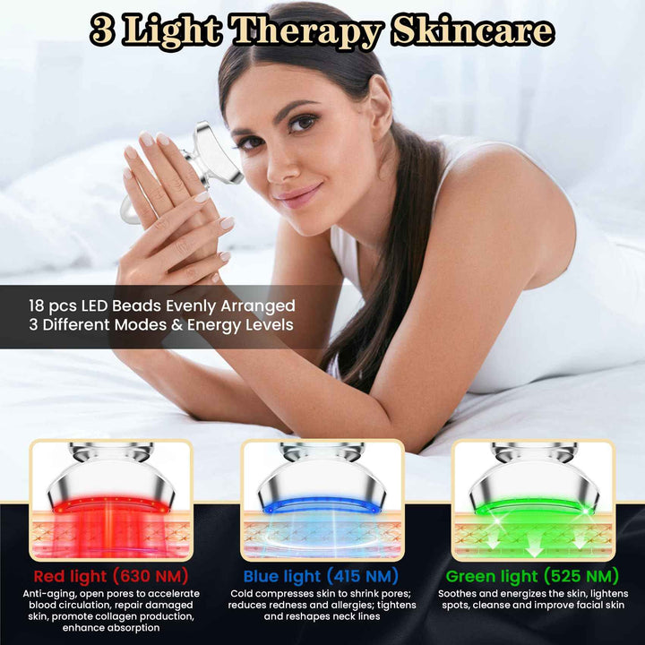 Hot & Cold Facial Neck Massager – Skin Tightening & Deep Cleansing
