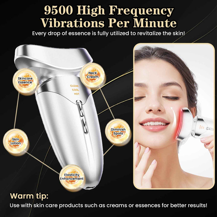 Hot & Cold Facial Neck Massager – Skin Tightening & Deep Cleansing