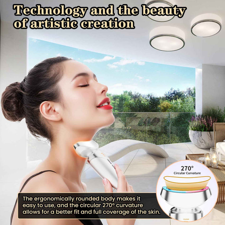 Hot & Cold Facial Neck Massager – Skin Tightening & Deep Cleansing