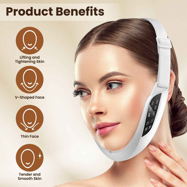 Microcurrent V-Face Lifting Mask – EMS Facial Firming Device