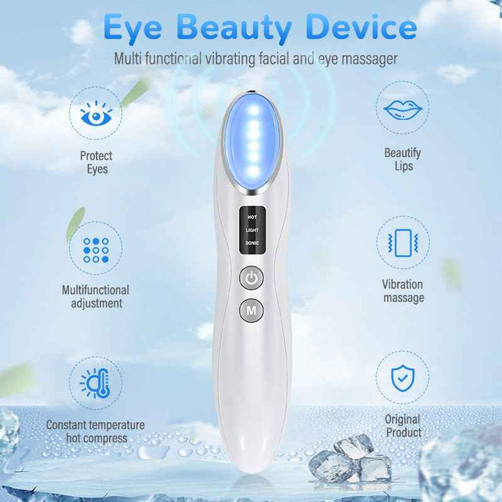 Portable Eye Beauty Device – LED Light, Heat & Vibration Therapy