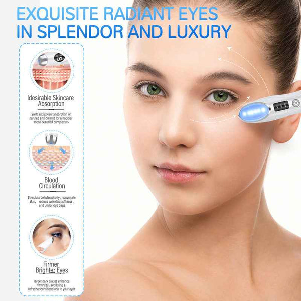 Portable Eye Beauty Device – LED Light, Heat & Vibration Therapy