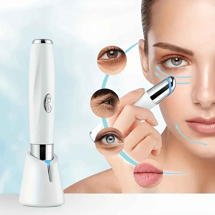 Portable Eye Massager with LED Light, Vibration & Warm Therapy