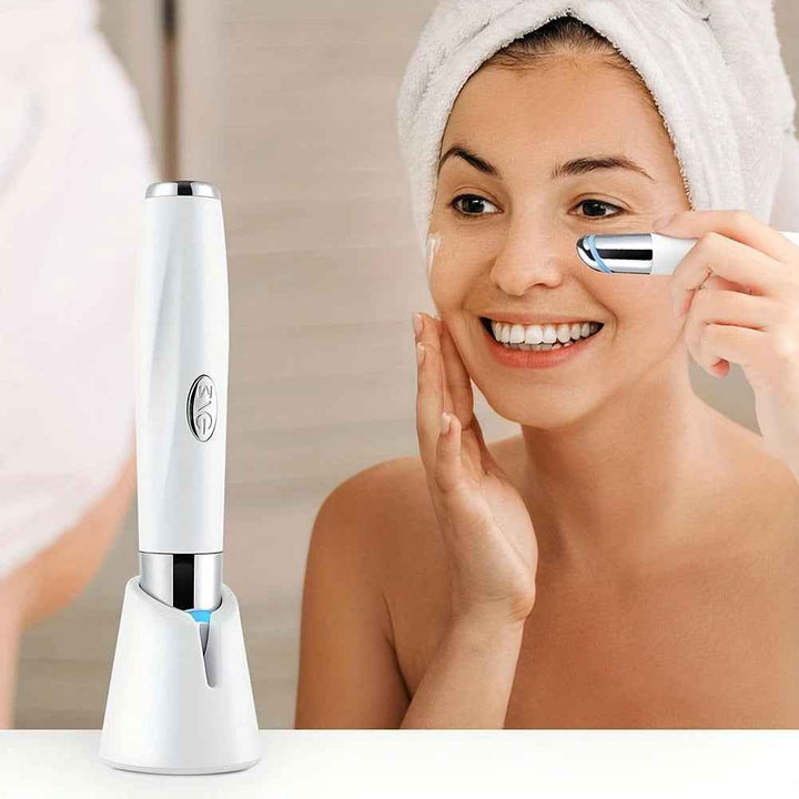 Portable Eye Massager with LED Light, Vibration & Warm Therapy