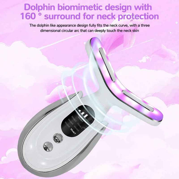 Portable Neck & Face Beauty Device – Heating & Vibration Massager