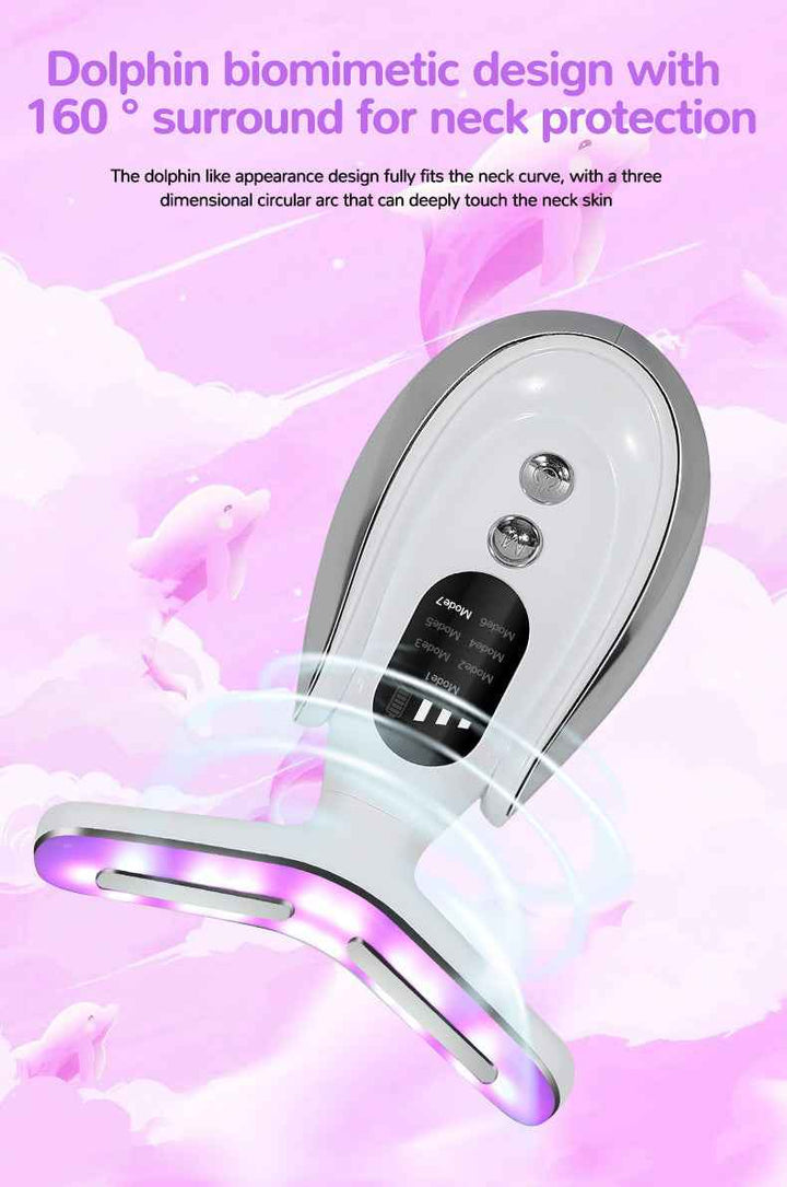 Portable Neck & Face Beauty Device – Heating & Vibration Massager